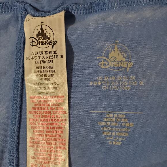Disney Disneyland Resort Spellout Cropped Moto Leggings Womens Plus Size 3X Blue - Picture 6 of 8